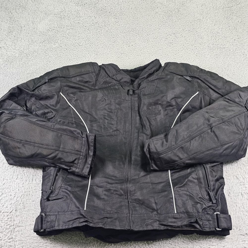 Cortech Tourmaster LRX Series 2 Jacket Womens XL Black Motorcycle Riding Textile